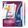 Avery Dennison Extra-Wide Index Divider 8-1/2 x 11", Multicolor, PK10 11165